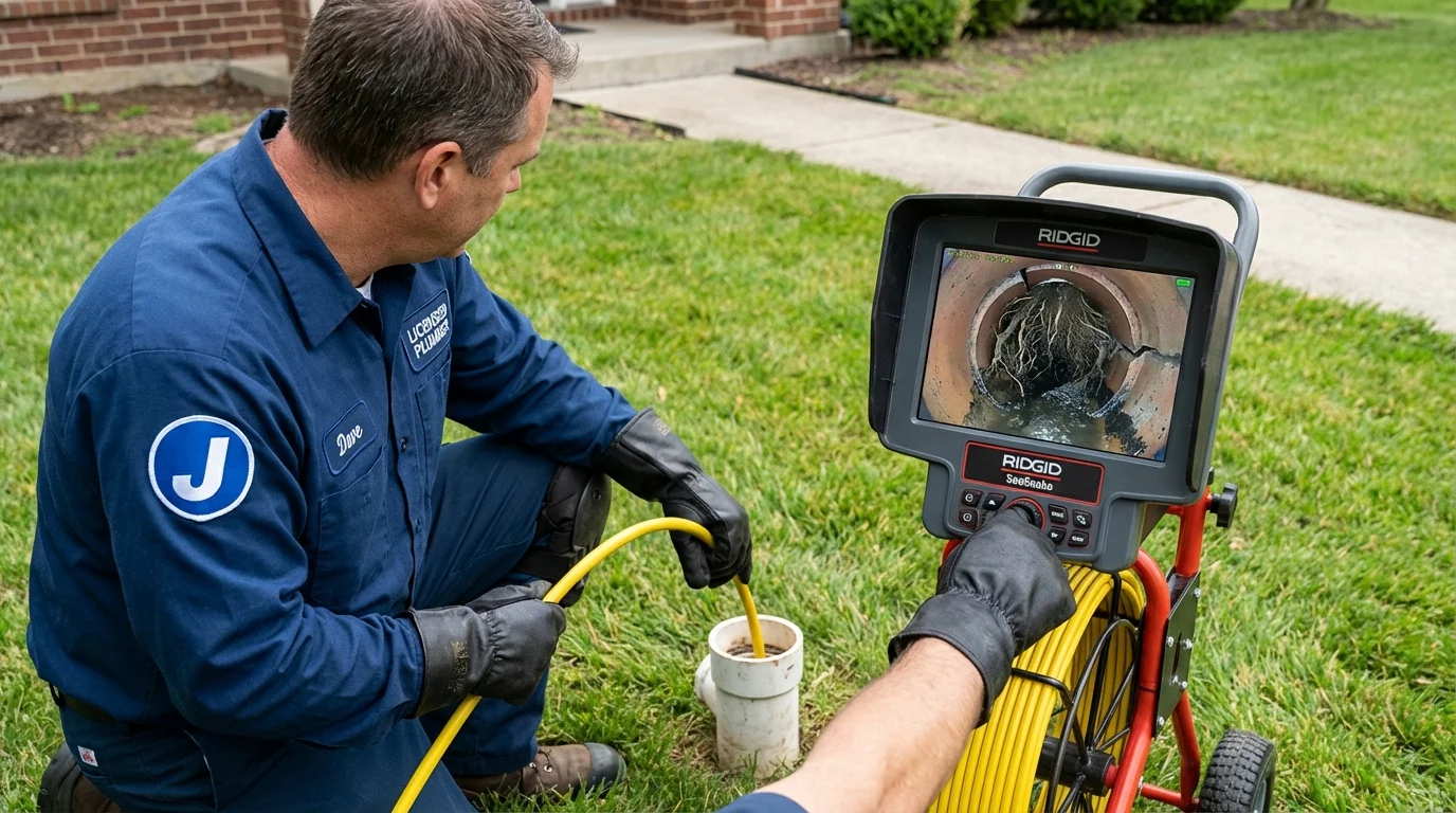 Sewer camera inspection being performed by Johns Plumbing LLC in Grants